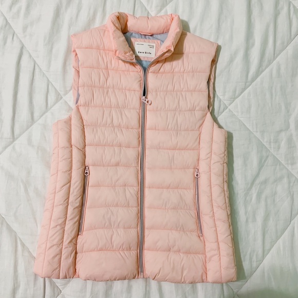 zara pink vest